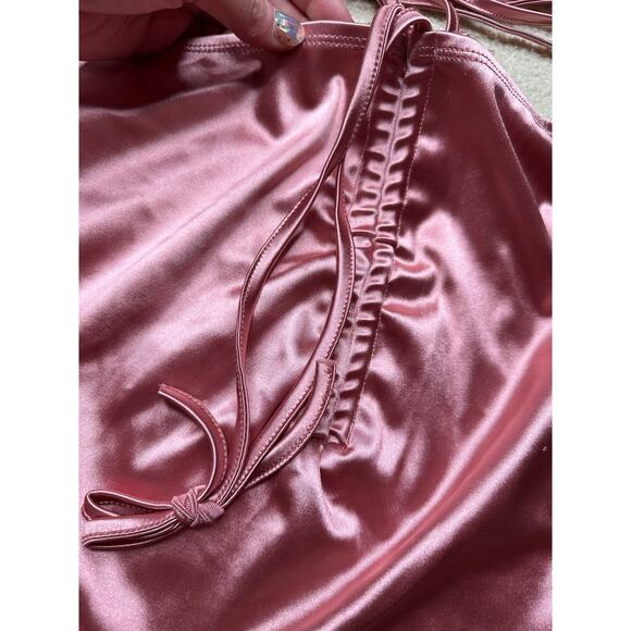 SHEIN: Silky Matching Skirt Set Mauve Pink - Picture 5 of 10